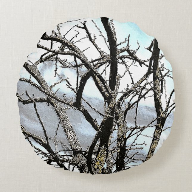 TREES ROUND PILLOW (Front)