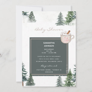 Trees & Snow Baby It's Cold Outside Shower Invitat Invitation