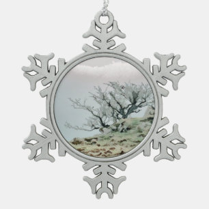 TREES SNOWFLAKE PEWTER CHRISTMAS ORNAMENT