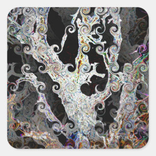 TREES SQUARE STICKER