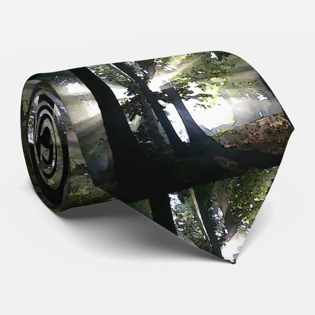 Trees - Sunlight Through Forest Tie (Rolled)