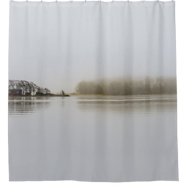 TREES SURROUNDED BY BODY OF WATER AND FOGS DURING  (Front)