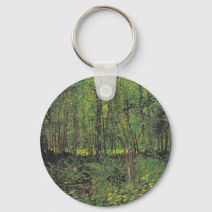 Trees & Undergrowth by Van Gogh Keychain