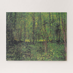 Trees & Undergrowth by Van Gogh Painting Art Jigsaw Puzzle