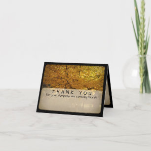 Trees Vintage Photo Sympathy Thank You Note Card 8