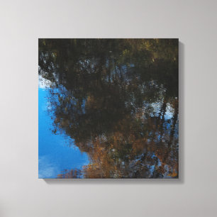 Trees Water Reflection II Stretched Canvas Print