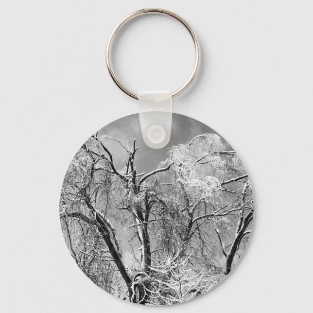 trees wear winter keychain (Front)
