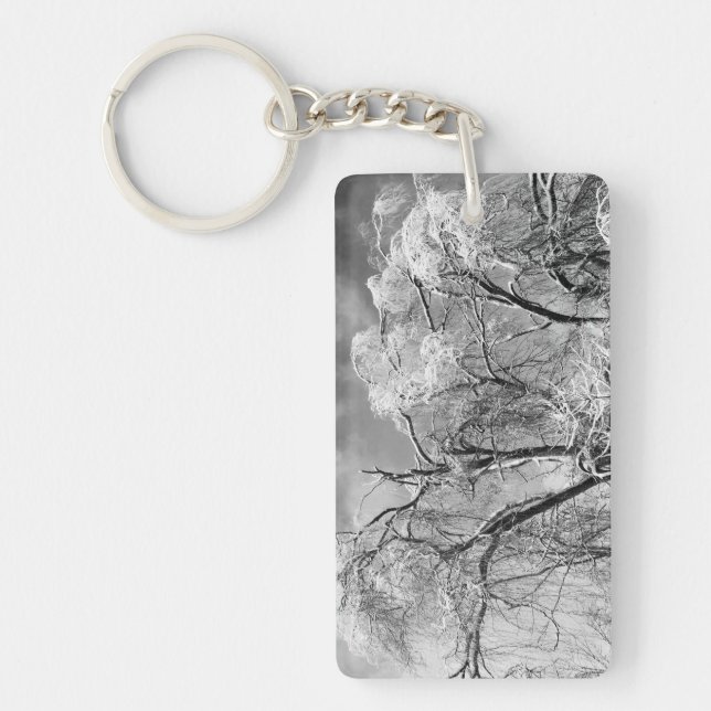 trees wear winter keychain (Front)