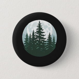 Trees Wildlife Nature Forest Silhouette 2 Inch Round Button
