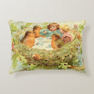 Treetop Tea Party Decorative Pillow