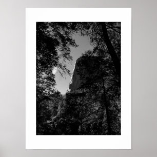Treeview Yosemite Black and White Photography Poster