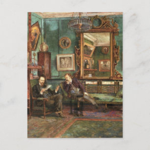 Treffry Dunn Rossetti & Dunton at 16 Cheyne walk Postcard