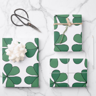 Trèfle Trèfle à Trois Feuilles Motif Vert Chanceux