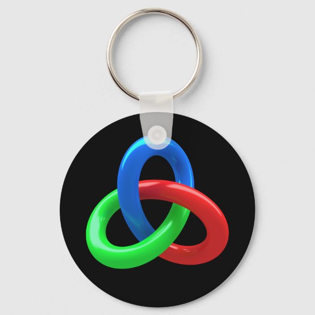 Trefoil knot keychain (Front)