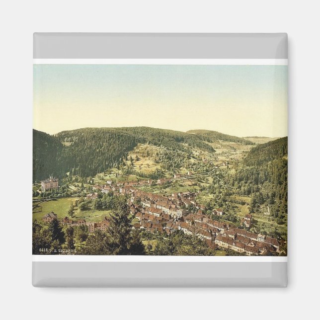Treiberg from Dreikaiserfalsen, Black Forest, Bade Magnet (Front)