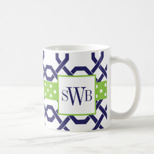 Treillis et graine Monogramme Mug