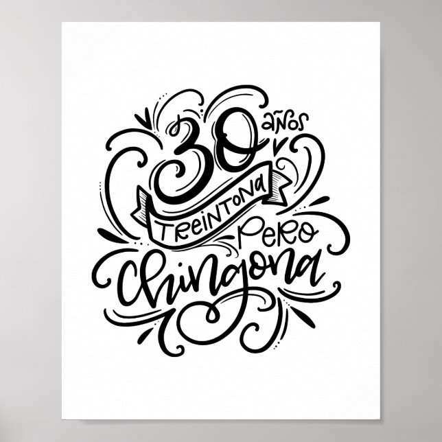 Treintona Pero Chingona Poster (Front)