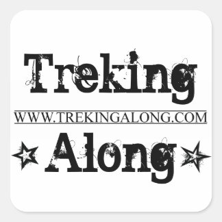 Treking Along Square Sticker