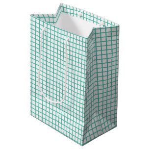 Trellis Bluegrass Green - White Medium Gift Bag