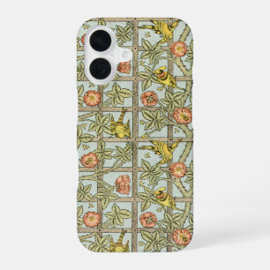 Trellis by William Morris, Vintage Garden Textile iPhone 16 Case