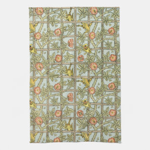 Trellis by William Morris, Vintage Garden Textile Kitchen Towel