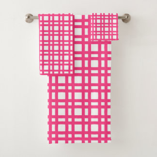 Trellis en quadrillage rose et blanc