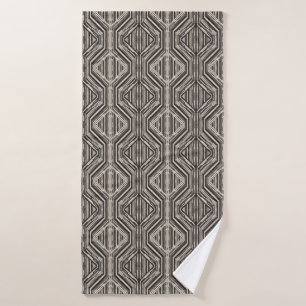 Trellis Modern Stripe Squares and Diamonds Bath Towel Set