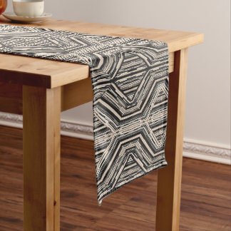 Trellis Modern Stripe Squares and Diamonds Long Table Runner