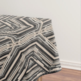 Trellis Modern Stripe Squares and Diamonds Tablecloth