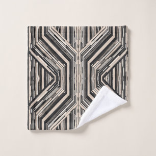Trellis Modern Stripe Squares and Diamonds Wash Cloth