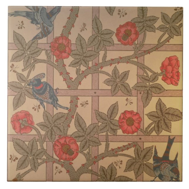 'Trellis' wallpaper design, 1864 Tile (Front)