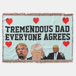 TREMENDOUS DAD DONALD TRUMP THROW BLANKET