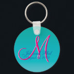 Tremendous Turquoise Budget Wedding Monogram Keychain<br><div class="desc">3d Monogram Turquoise Tremendous Turquoise Budget Wedding Monogram</div>