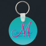 Tremendous Turquoise Budget Wedding Monogram Keychain<br><div class="desc">3d Monogram Turquoise Tremendous Turquoise Budget Wedding Monogram</div>