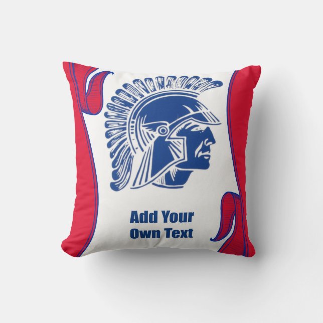 Tremper Trojan Kenosha CUSTOMIZE Throw Pillow (Front)