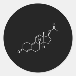 Trenbolone Steroid Molecule  Classic Round Sticker
