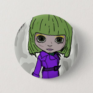 Trench Coat Blythe 2 Inch Round Button