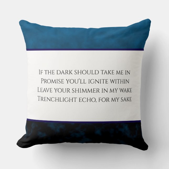 Trenchlight Echo Throw Pillow (Front)