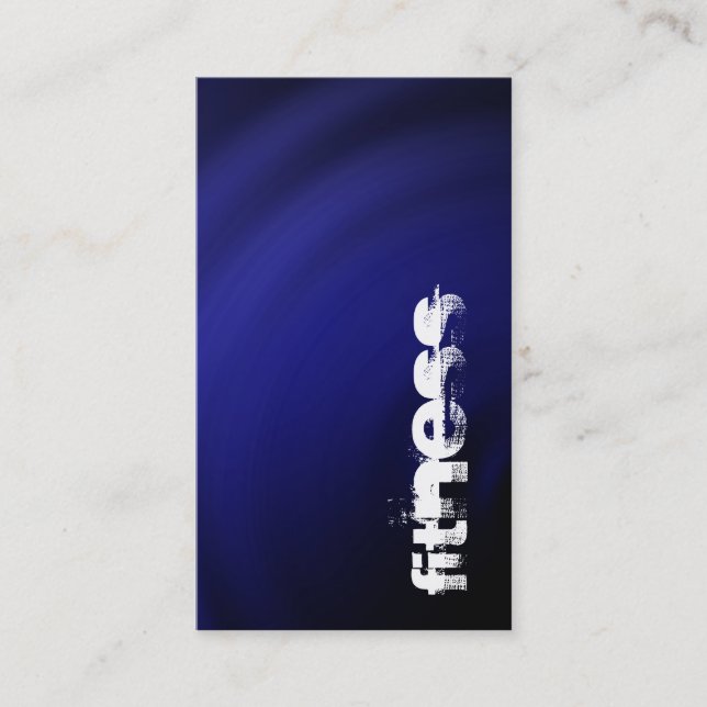 Trend Black Blue White Fitness Carte de visite Spo (Devant)