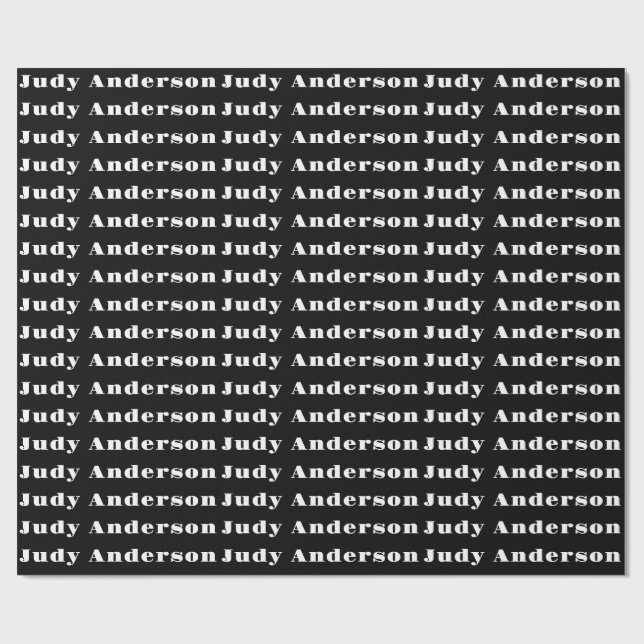 Trend Black Bold Professional Plain Modern Elegant Wrapping Paper (Flat)