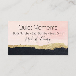 Trend Black Pink Handmade Bath Bomb Soak Soap Business Card
