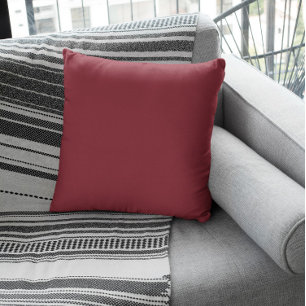 Trend Color - Crimson Red Throw Pillow