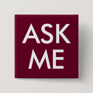Trend Color Dark Burgundy -- ASK ME Button