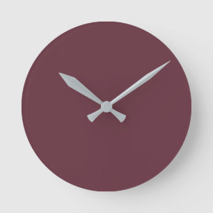 Trend Color - Dark Red Wine Round Clock
