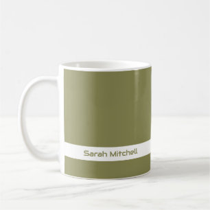 Trend Color - Olive Green Name Mug