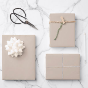 Trend Color - Soft Taupe Wrapping Paper Sheets