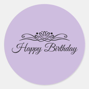 Trend Color - Soft Violet Birthday Sticker