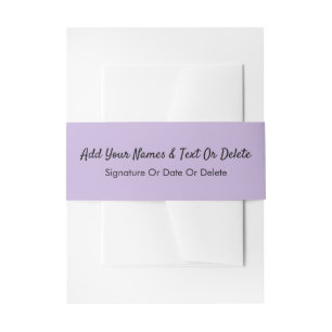 Trend Color Soft Violet Invitation Belly Band 