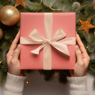 Trend Colors - Coral Sunset Color - Solid Roll Wrapping Paper