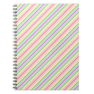 Trend Colors Stripe Template Purple Green Notebook